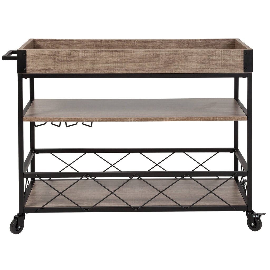 Oak Wood Kitchen Bar Cart M29687