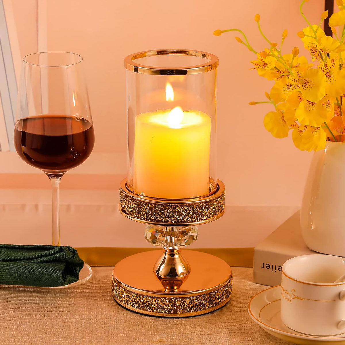 Crystal Pillar Candle Holder Z907639