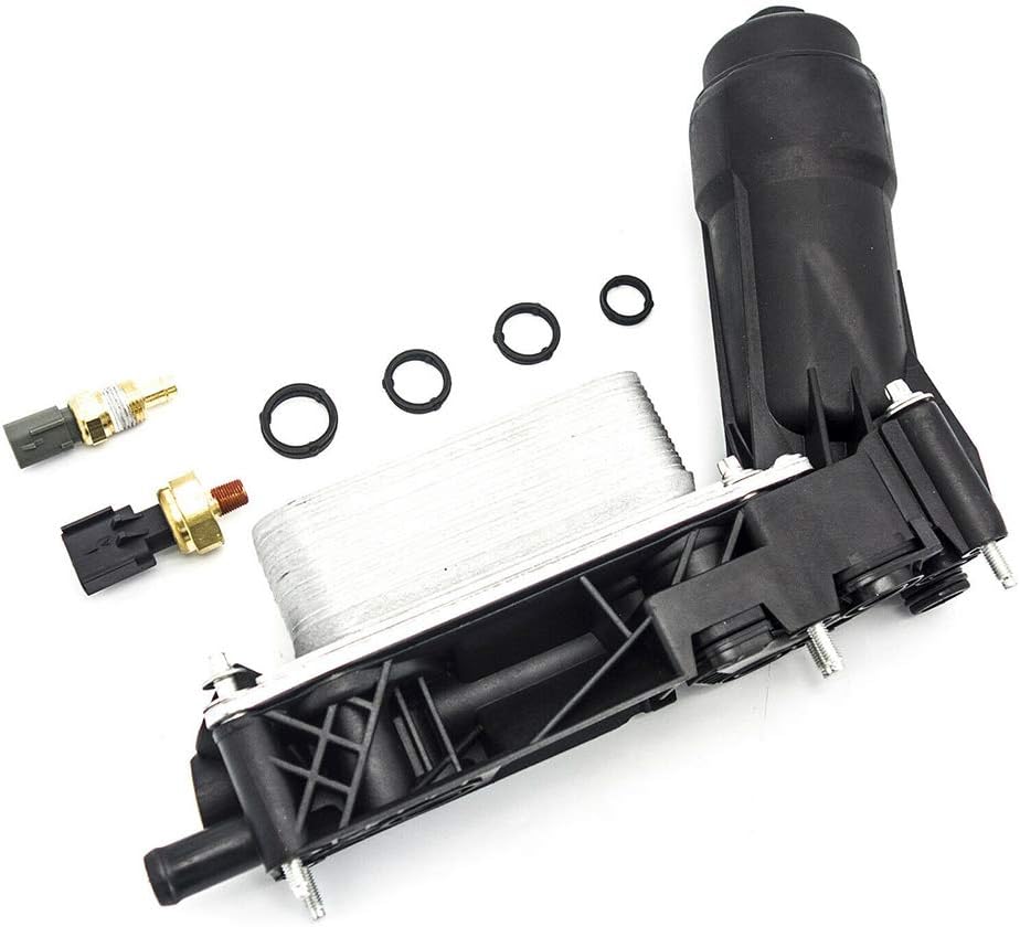 Engine Oil Filter Cooler Housing Assembly Complete Kit Compatible with 3.6L G5974