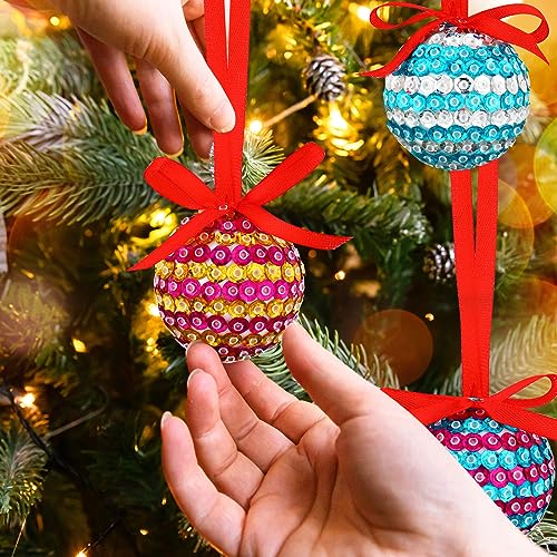 20 Sets Christmas Crafts Sequin Ornaments Kit Q884
