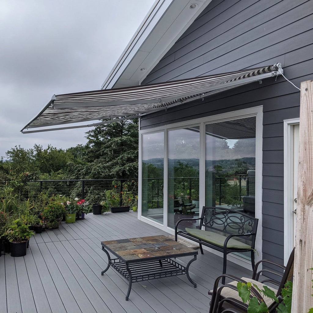 20' x 10' Retractable Motorized Patio Awning Y41350