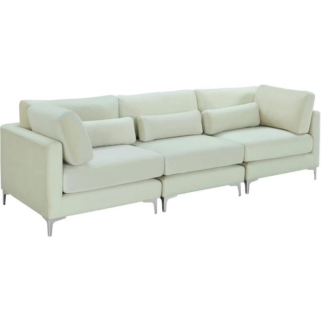 Cream Velvet Modular Sofa I45536