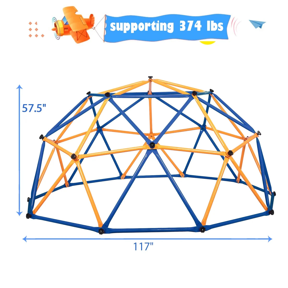 Outdoor Dome Climber with Monkey Bars X5343