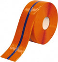 Orange & Blue Striped PVC Floor Tape W4614
