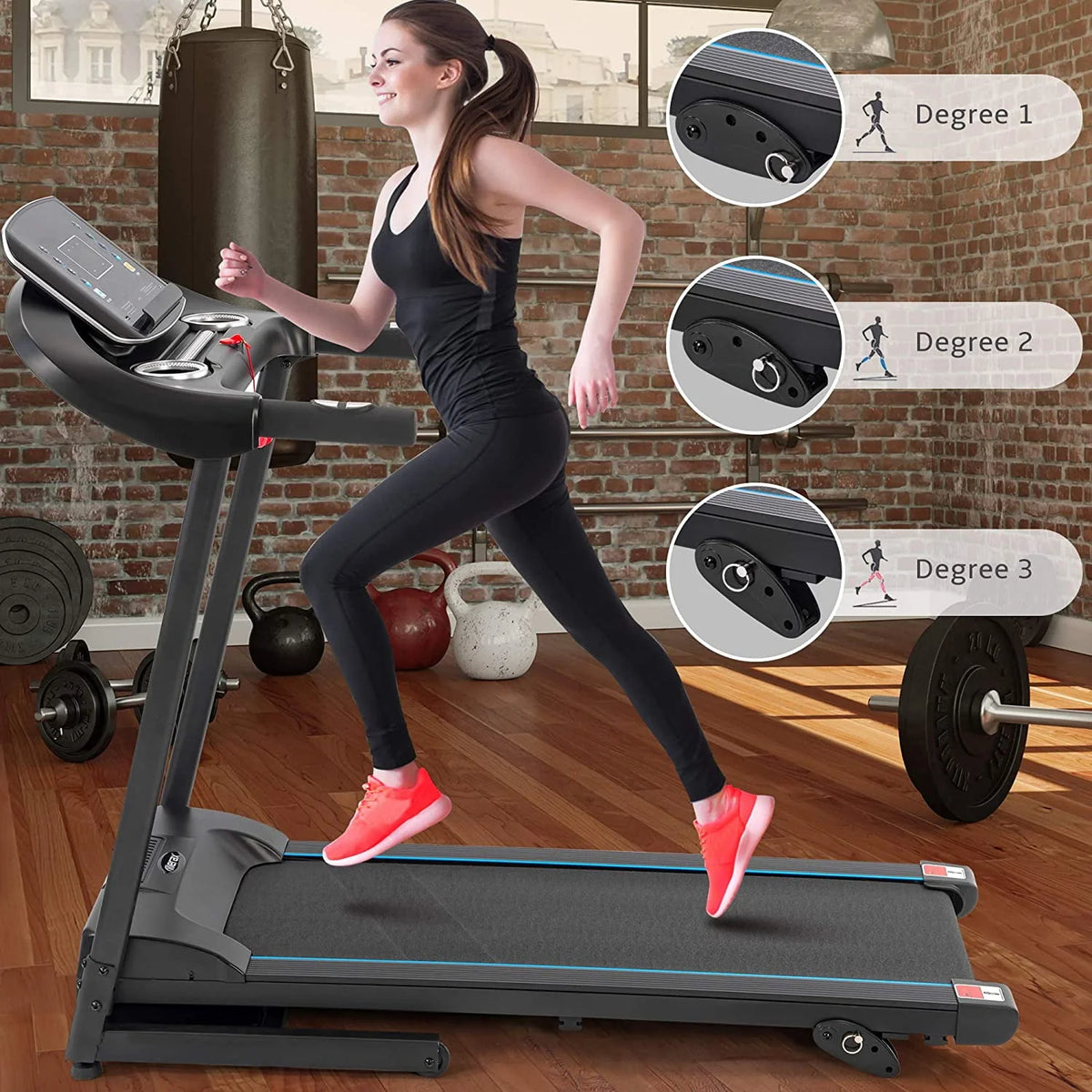 Folding 2.5HP Electric Treadmill A646