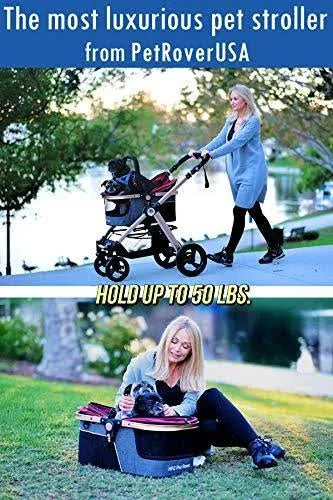 Pet Stroller with Detachable Carrier Z258352