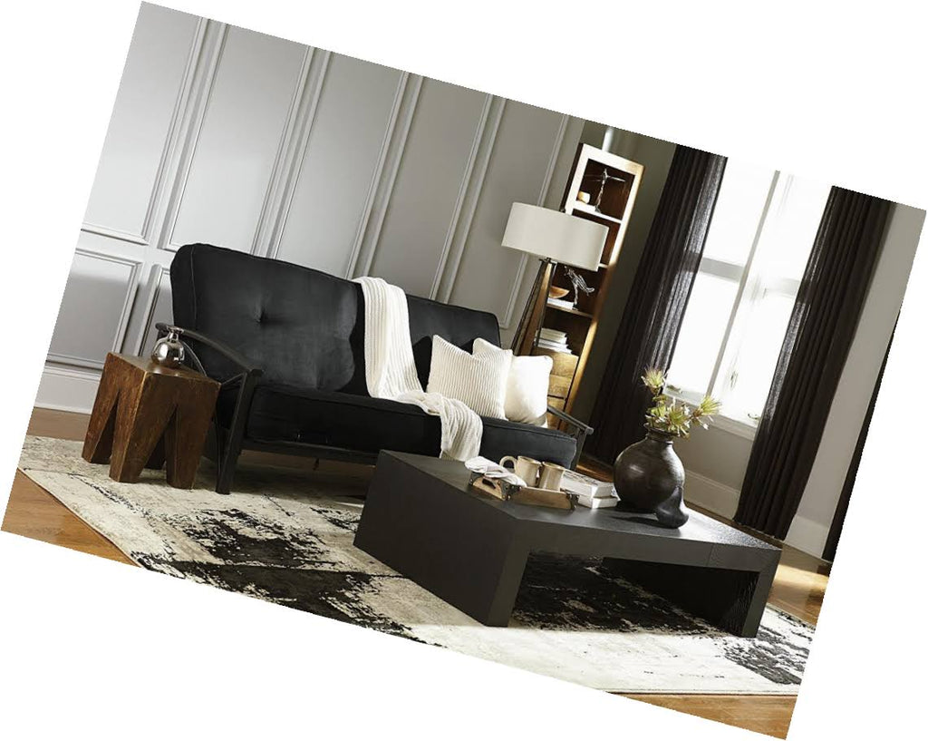 8-Inch Independently Encased Coil Futon Mattress Full Size Black I9623