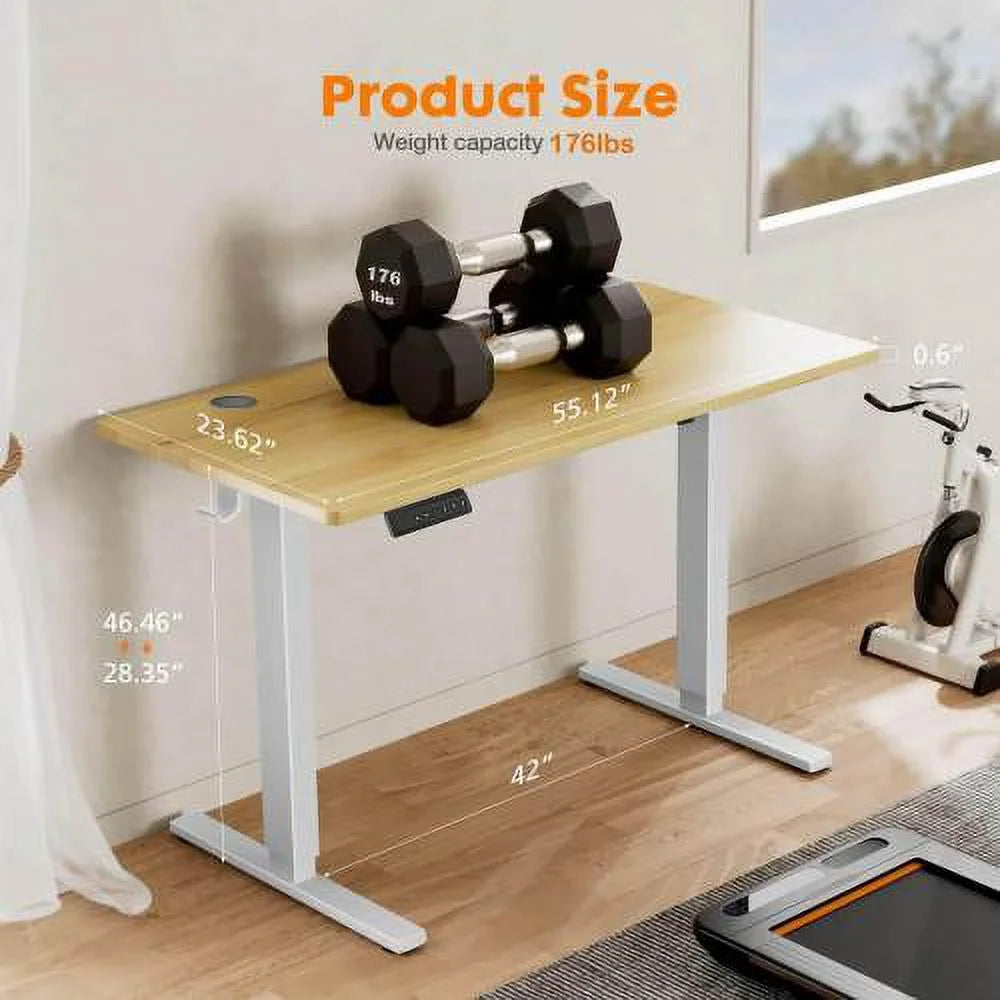 Electric Height Adjustable Standing Desk, 55'' x 24" B79286