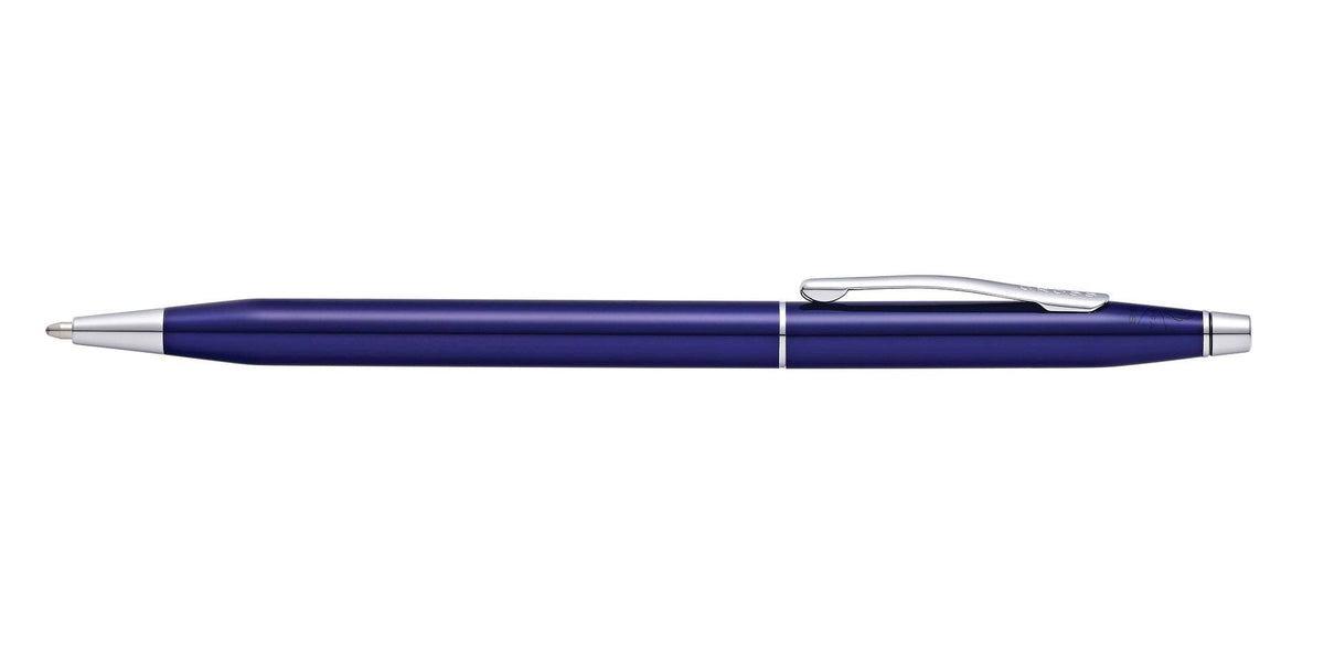 Translucent Blue Lacquer Ballpoint and Rollerball Pen Set D66985