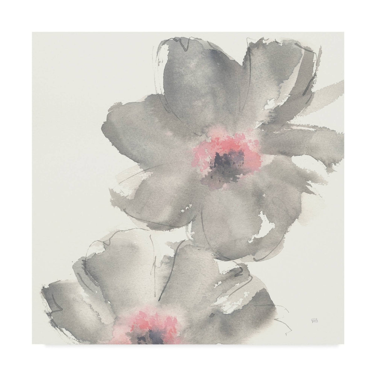 Gray Blush Cosmos Art Print V794