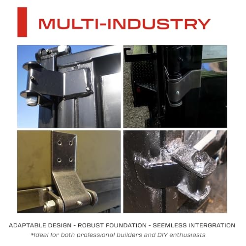 2 Pack Heavy Duty Steel Weld On Leaf Style Trailer Hinges R684893