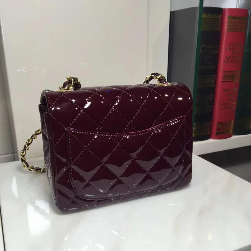 Patent Leather Flap Bag C638140