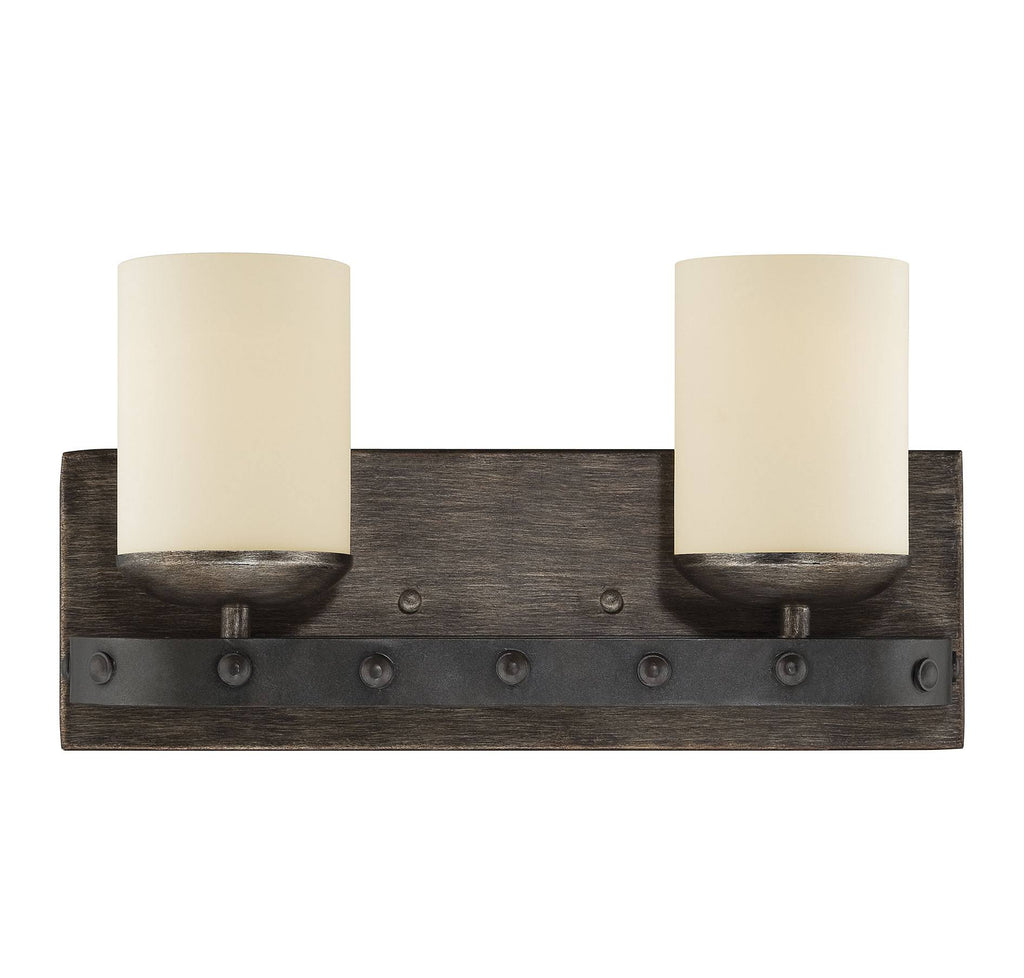 Reclaimed Wood 2 Light Bath Bar J185595