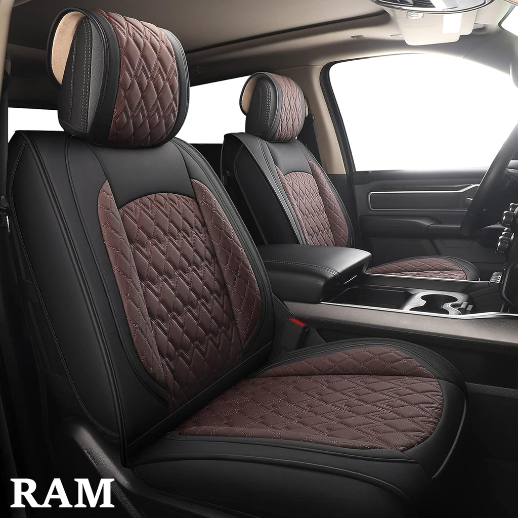 2 Pcs Front Waterproof Synthetic Leather Car Seat Covers P9478
