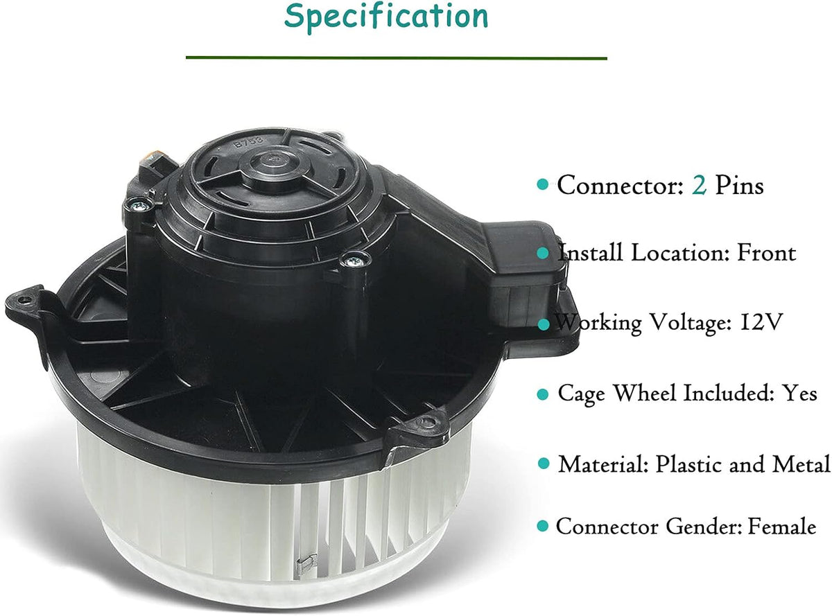A/C Heater Blower Motor Assembly Pack of 2 V49857