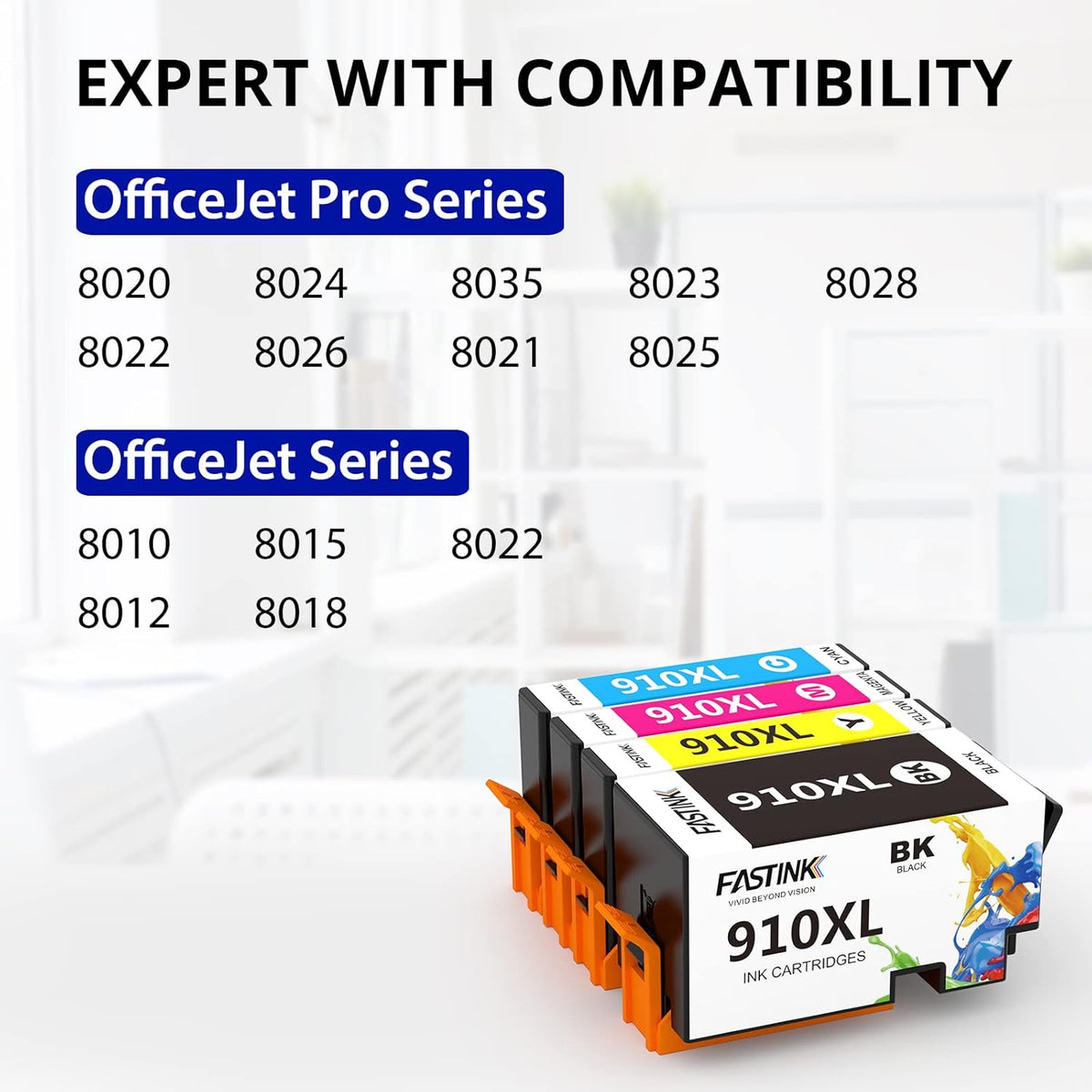 Remanufactured 910XL Ink Cartridges 4 Combo Pack Black Cyan Magenta Yellow Z98957