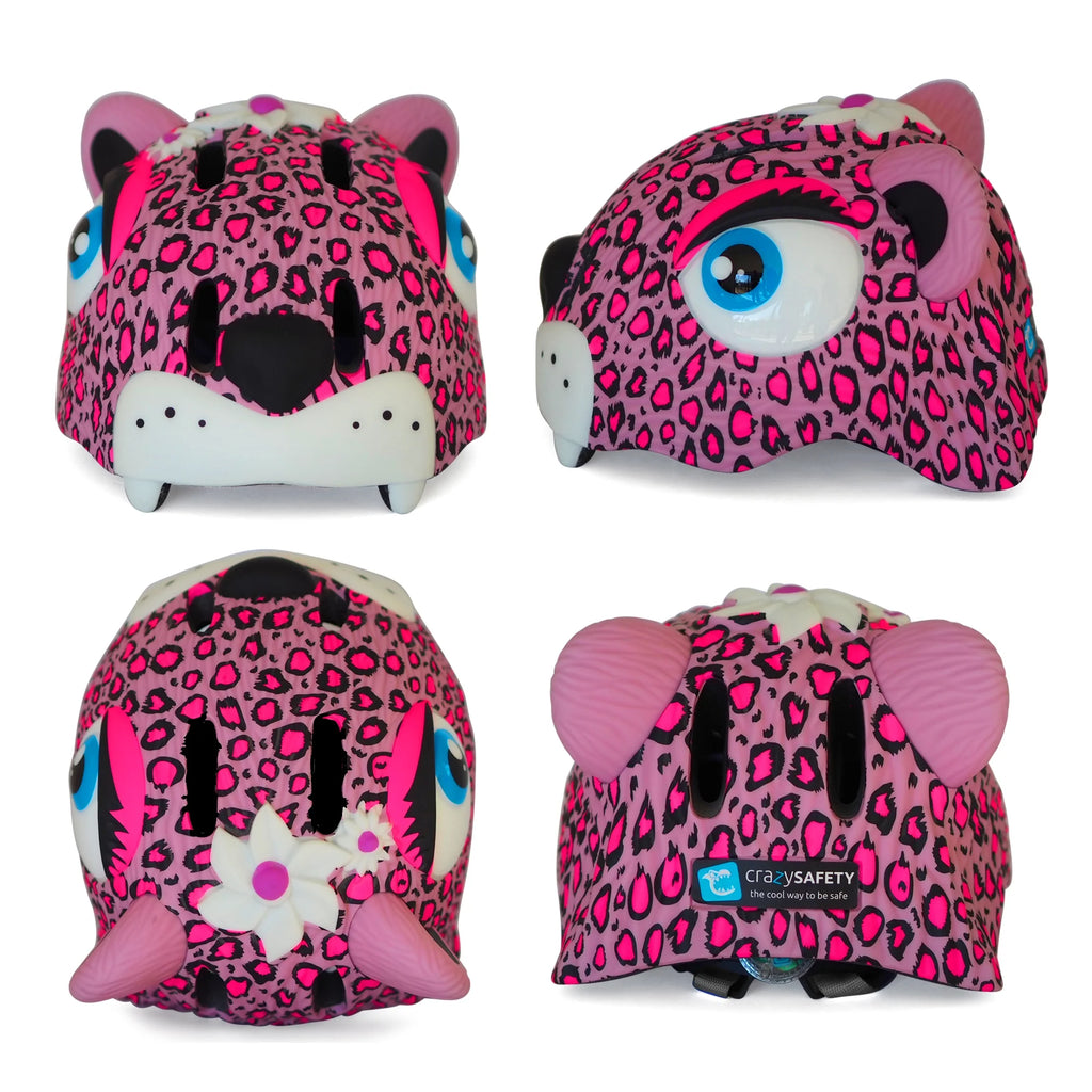 Pink Leopard Kids Bike Helmet R5748