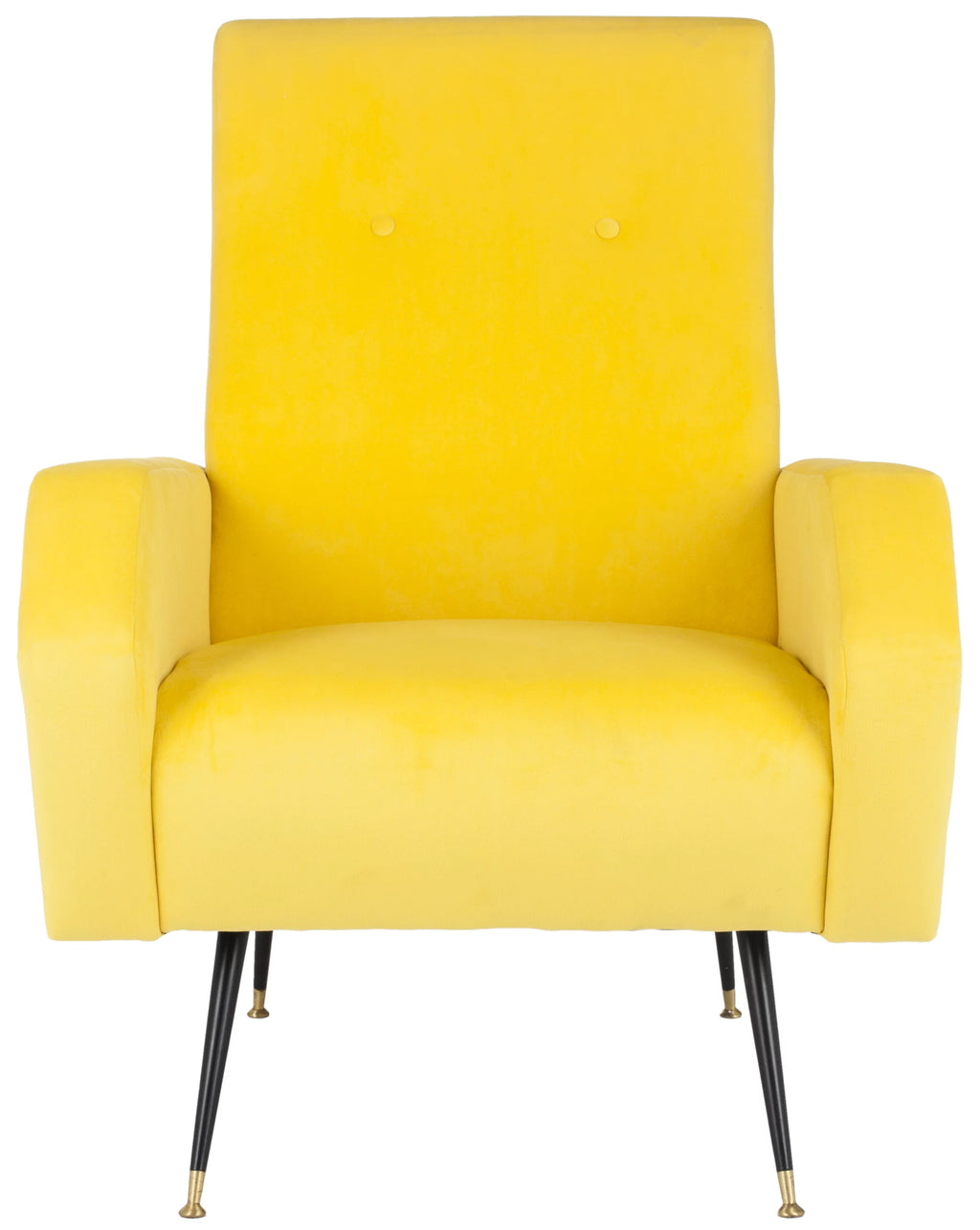 Yellow Velvet Accent Chair Q210