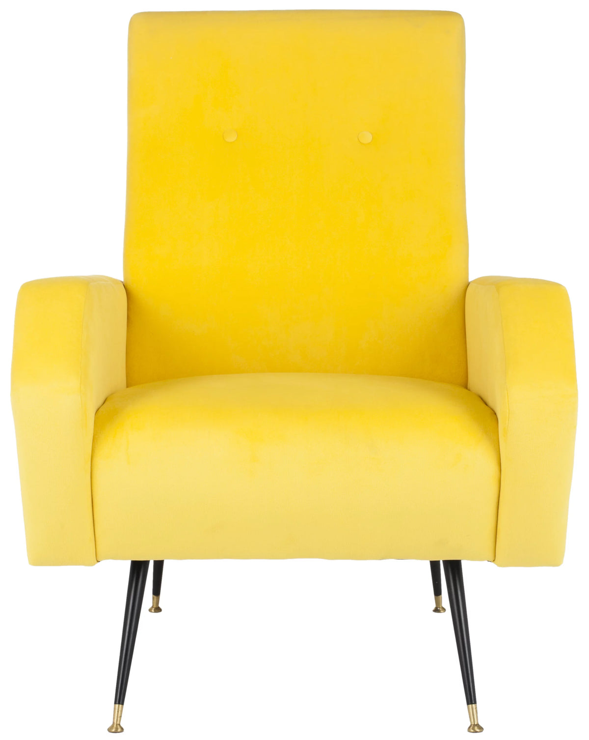 Yellow Velvet Accent Chair Q210