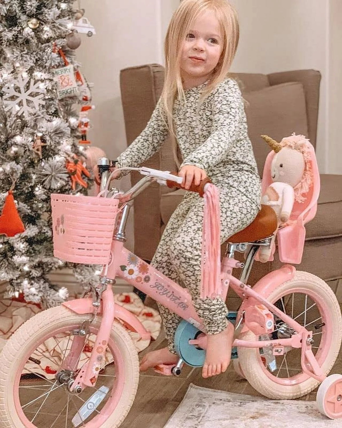 14 Inch Kids Bike with Training Wheels Blue B685307
