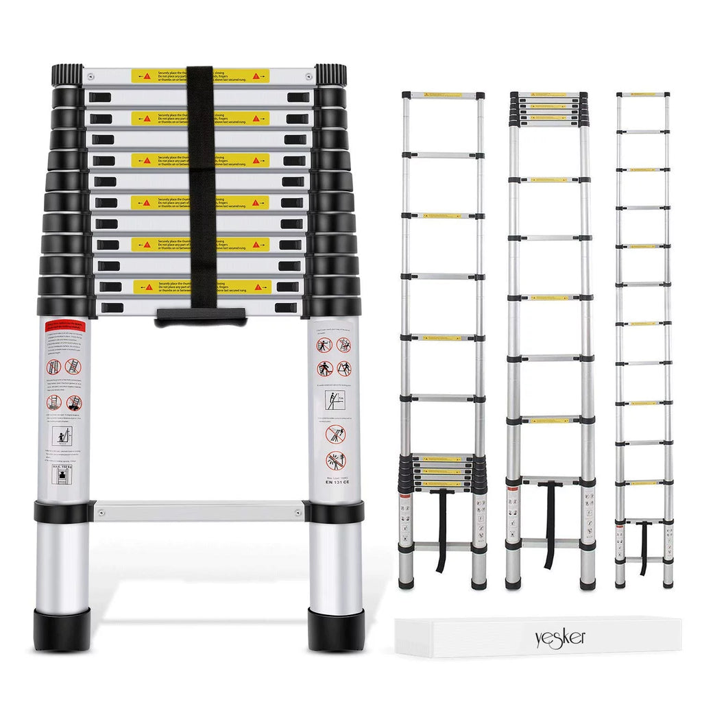 12.5ft Aluminum Telescoping Ladder 330 lb B5275