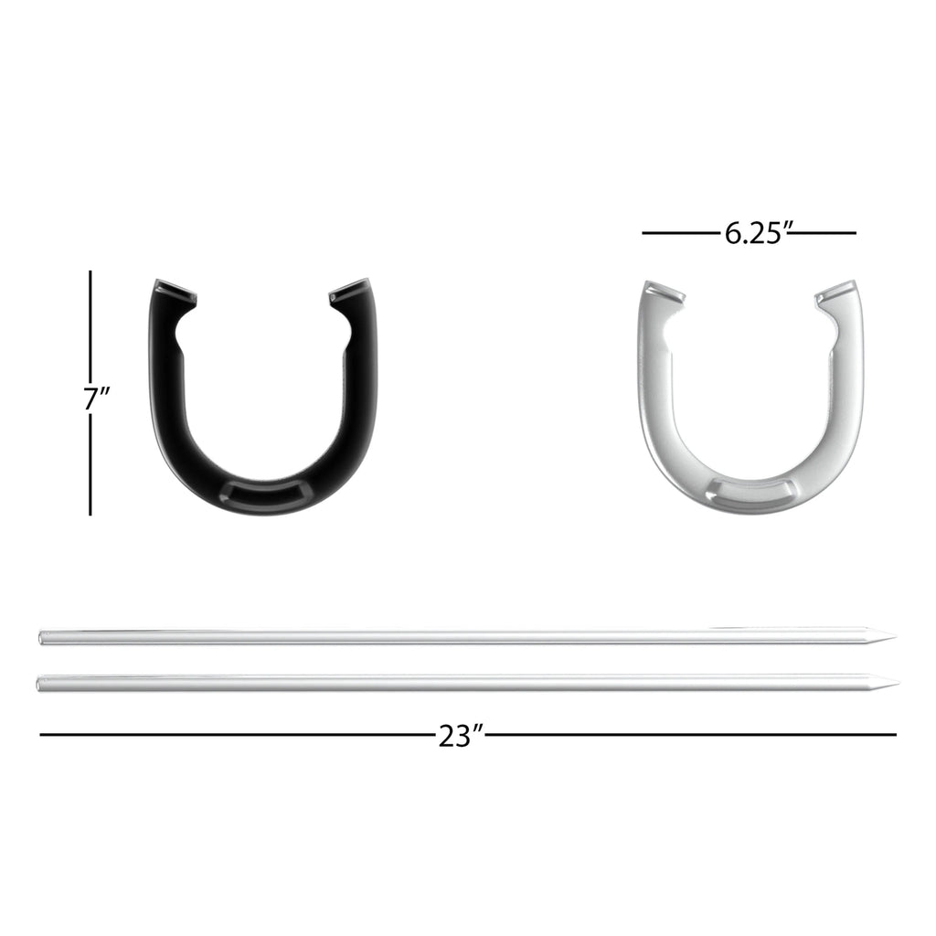 Horseshoe Set with 4 Metal Shoes and 2 Poles D27680