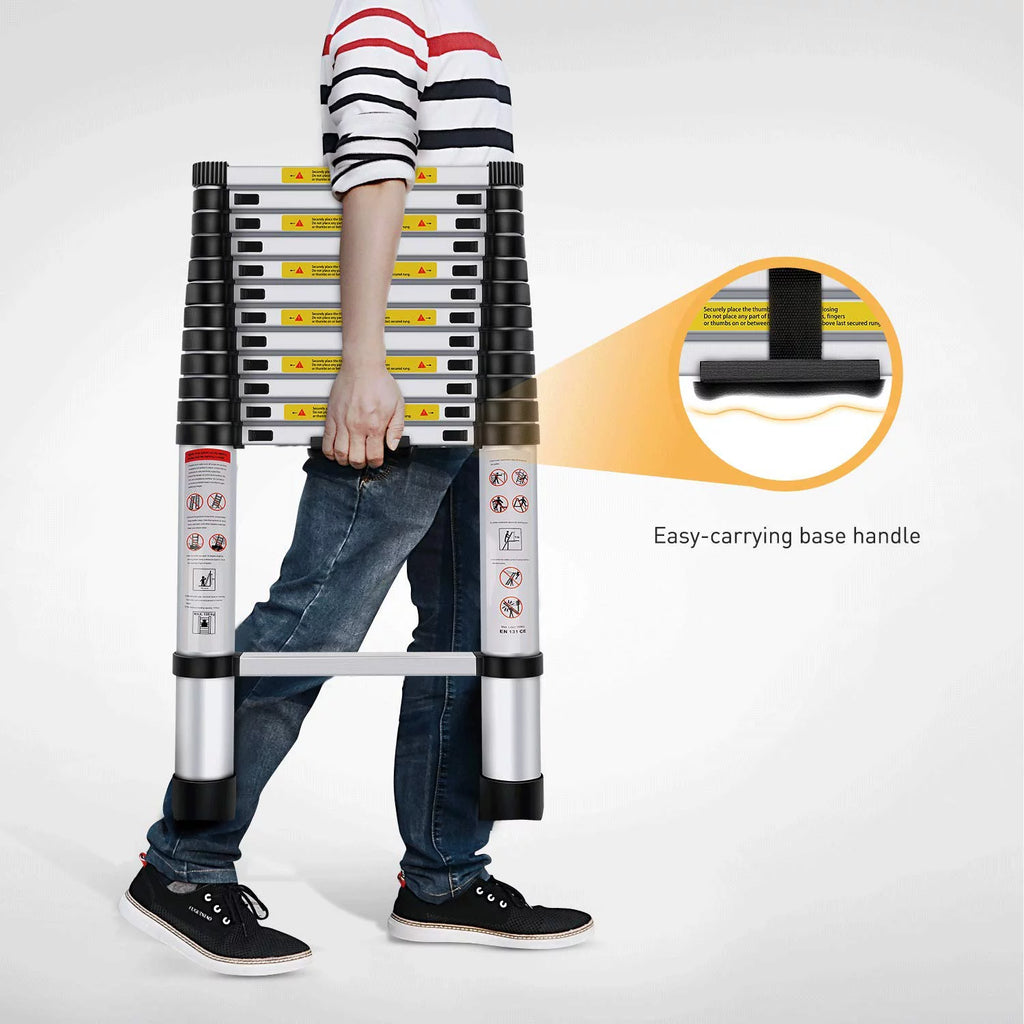 12.5ft Aluminum Telescoping Ladder 330 lb B5275