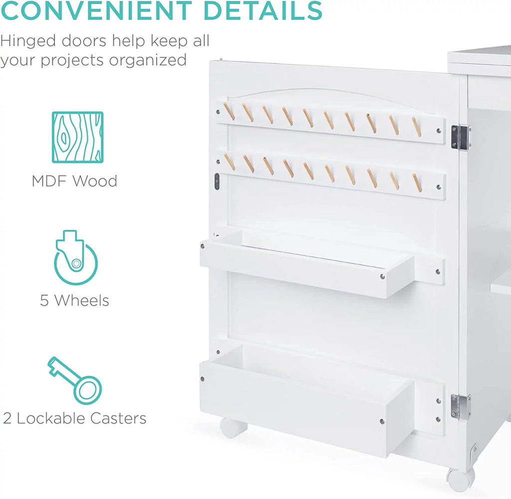 Folding Sewing Table White Z8955