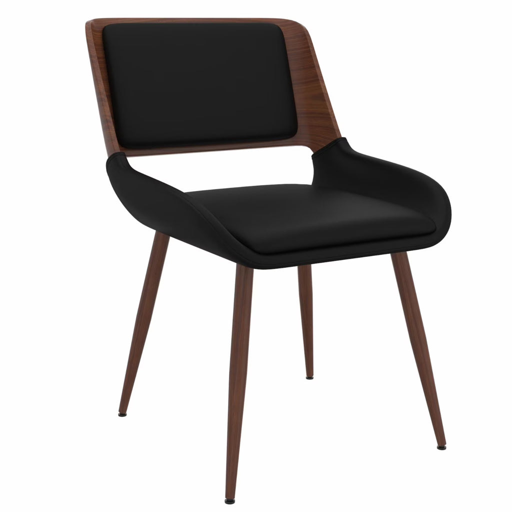 Faux Leather and Wood Side Chair L76303