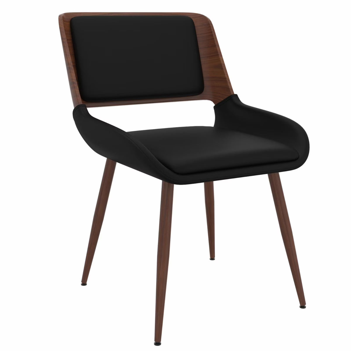 Faux Leather and Wood Side Chair L76303