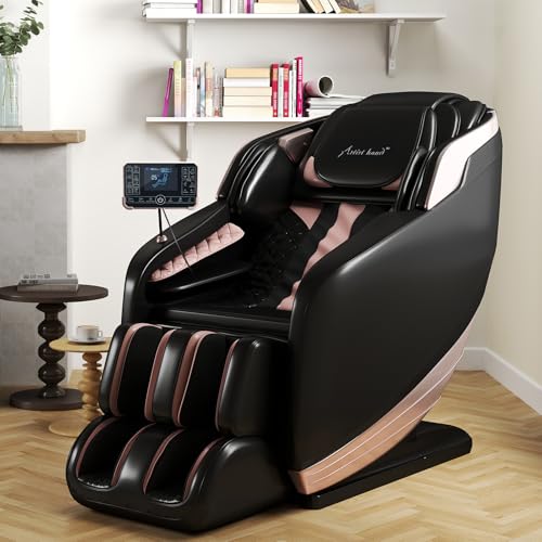 Black Full Body Zero Gravity Massage Chair with Heat and Foot Rollers V397897