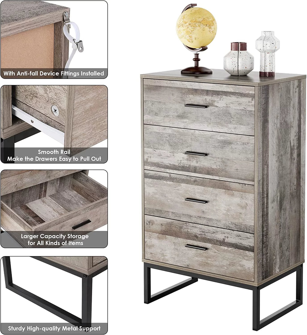 4 Drawer Wood Dresser U928325