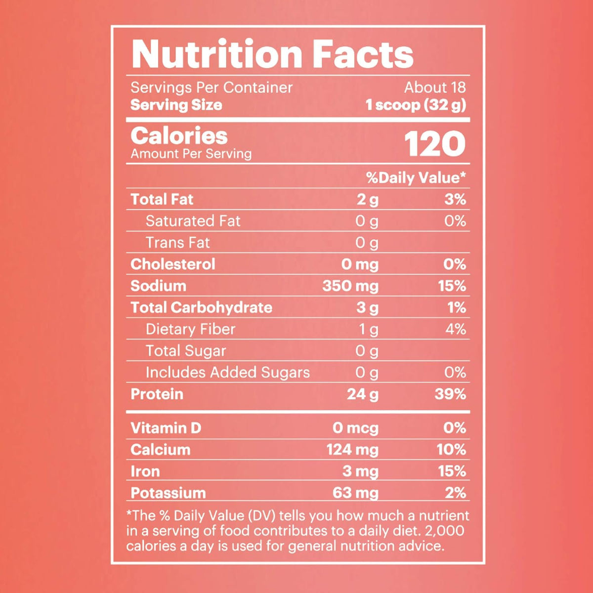 Vanilla Plant Based Pea Protein Powder, 18 Servings, Pack of 2 D3712
