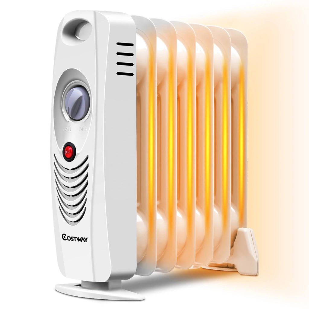 Portable Mini Electric Oil Filled Radiator Heater 7-Fin A2440