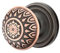 Solid Brass Door Knob Set with Rosette D9069