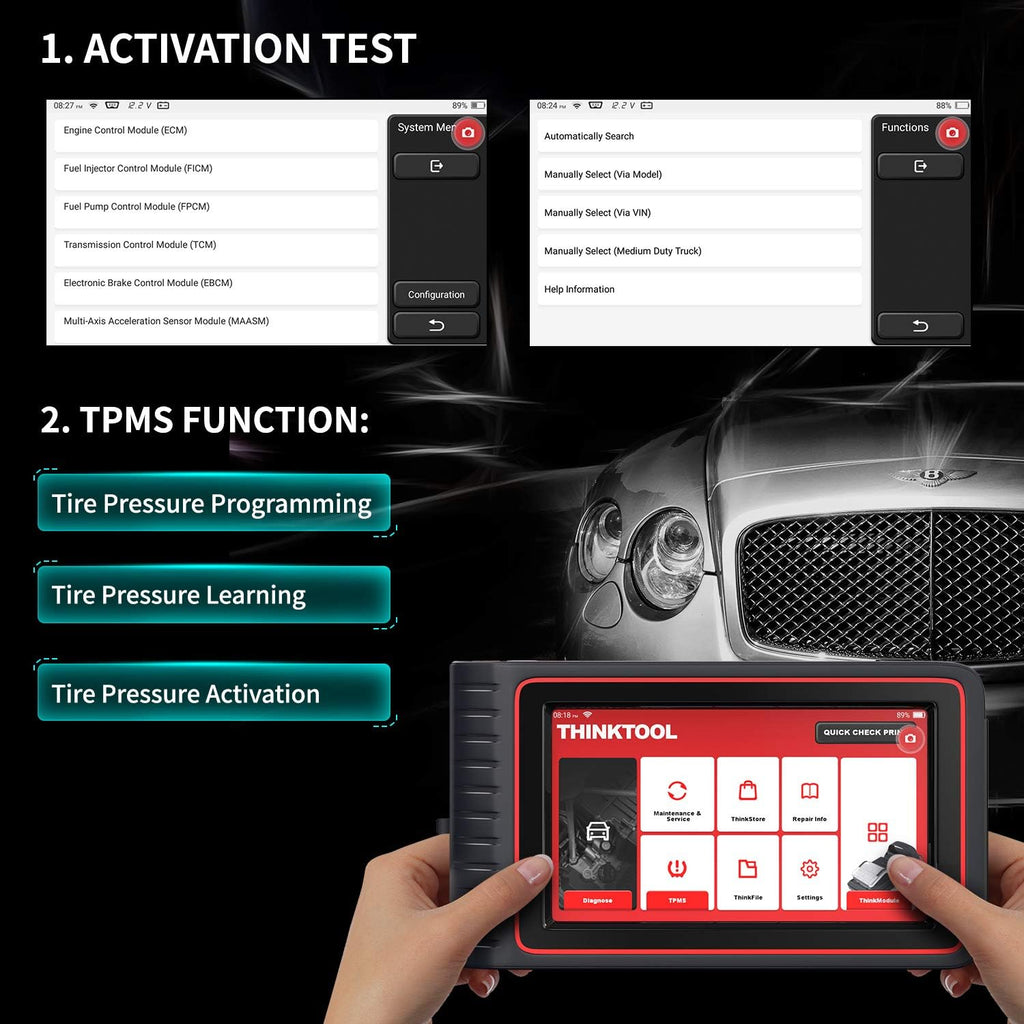 Bi-Directional Diagnostic Scan Tool with 34 Reset Services A41813
