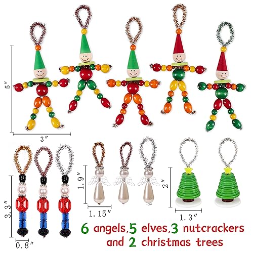 16PCS Christmas Crafts DIY Beads Ornaments Kits F80022