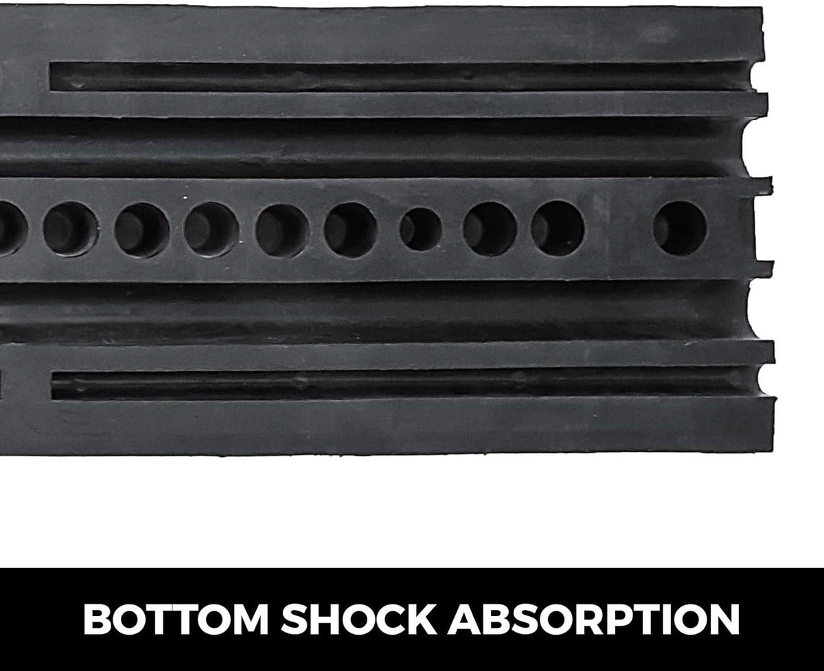 6 Feet Rubber Driveway Cable Protector Ramp 2-Channel T8226