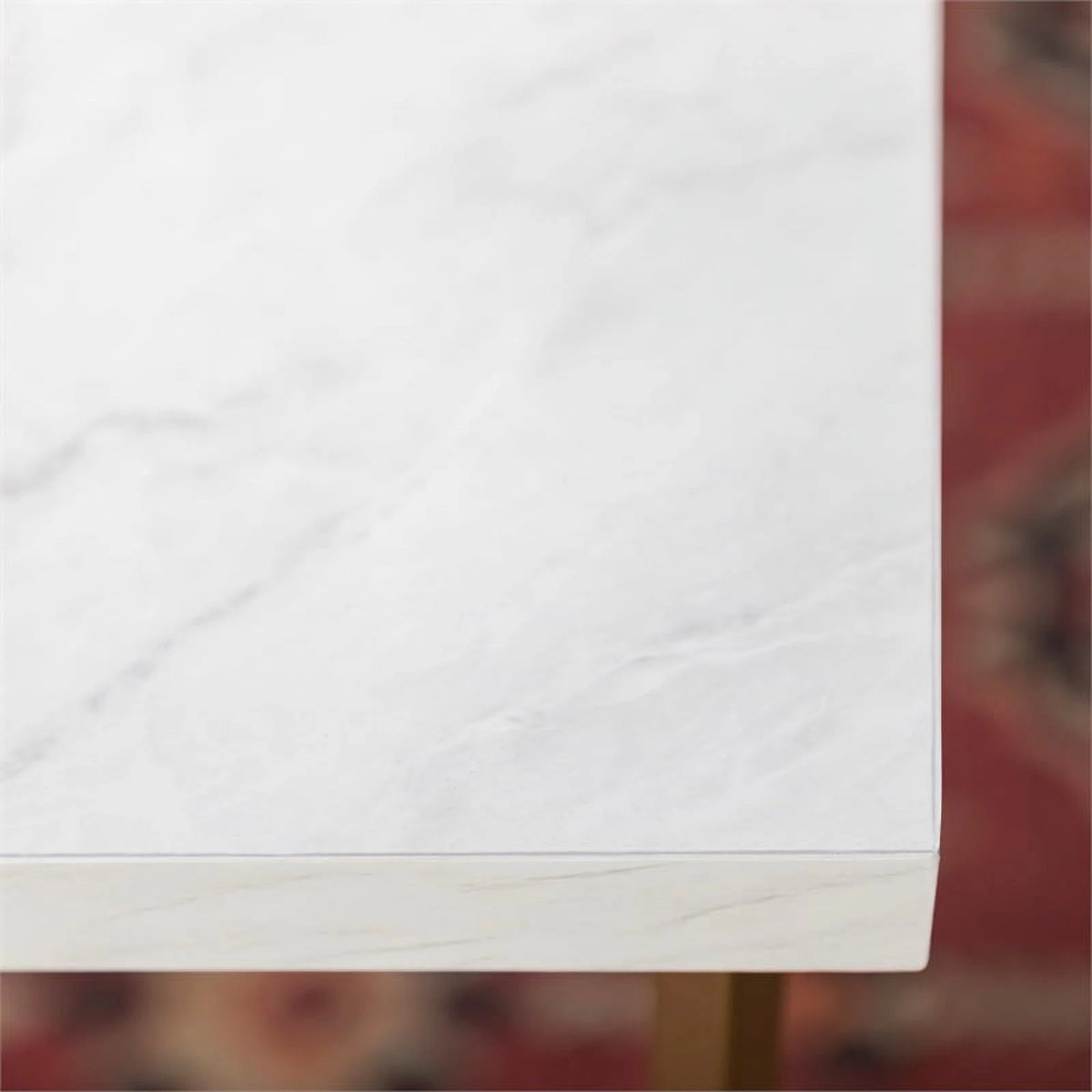 Rectangle Faux Marble and Metal Coffee Table M4141