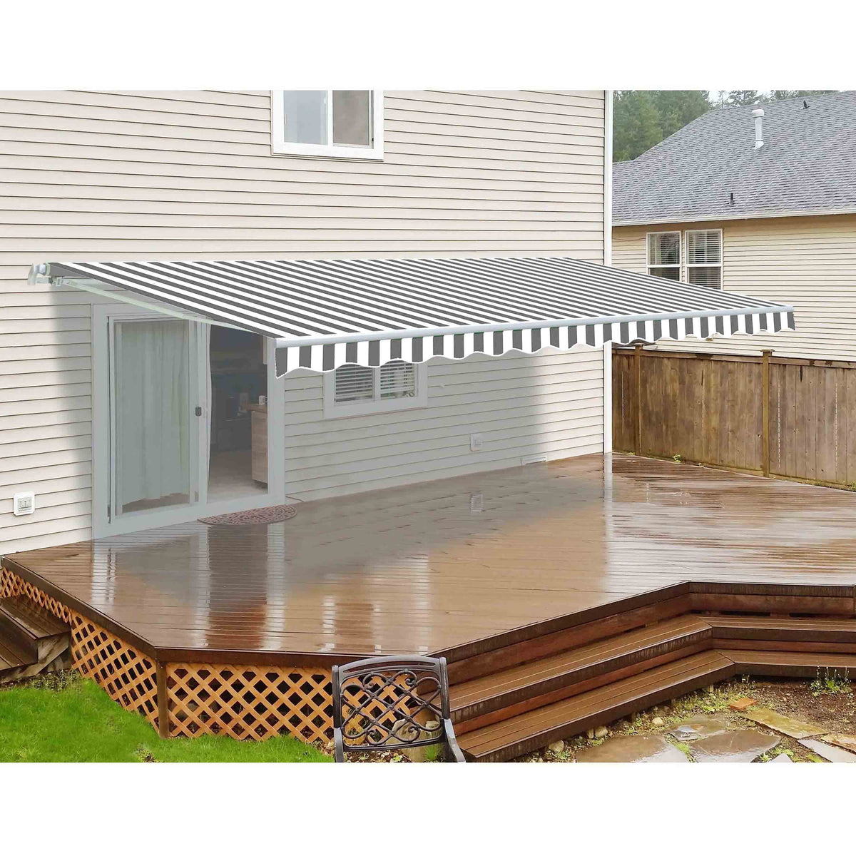 20' x 10' Retractable Motorized Patio Awning Y41350