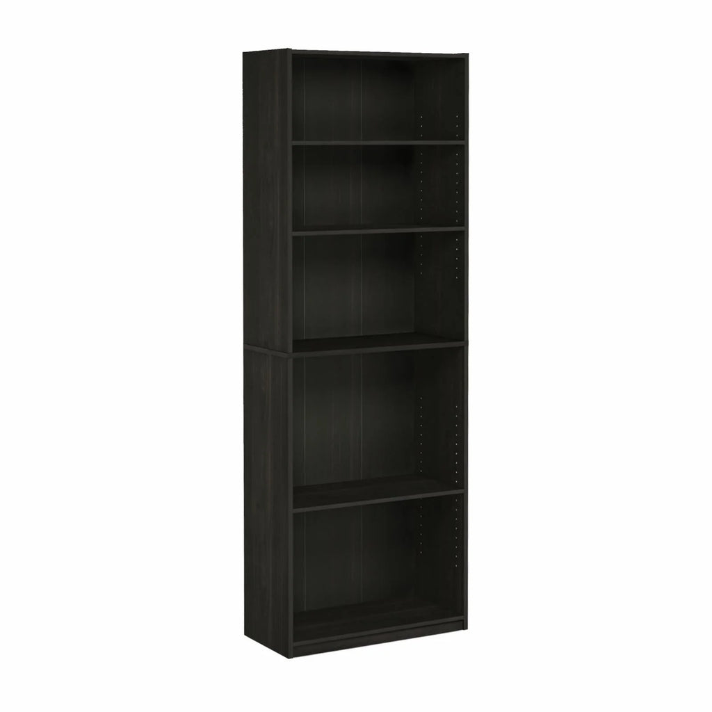 White 5-Shelf Engineered Wood Bookcase W6925