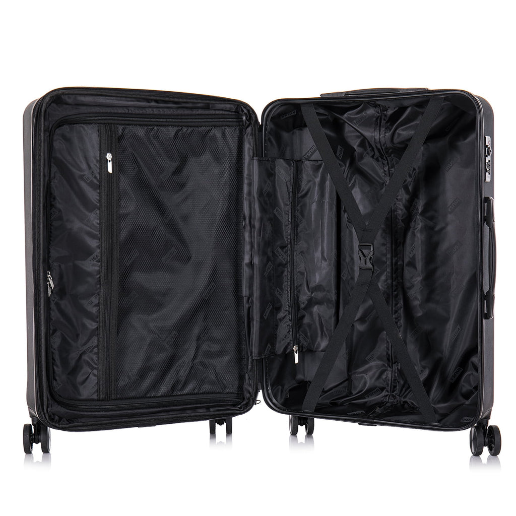 Black 28" Hardside Lightweight Luggage with Spinner Wheels Q358