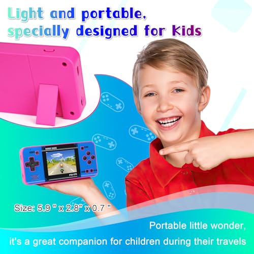 Handheld Game with 220 32-bit Video Games, 3.0” IPS Screen, Rechargeable Portable Mini Arcade X480249