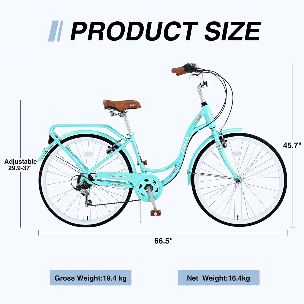 26 inch 7 Speed Steel Frame Bicycle Q75892