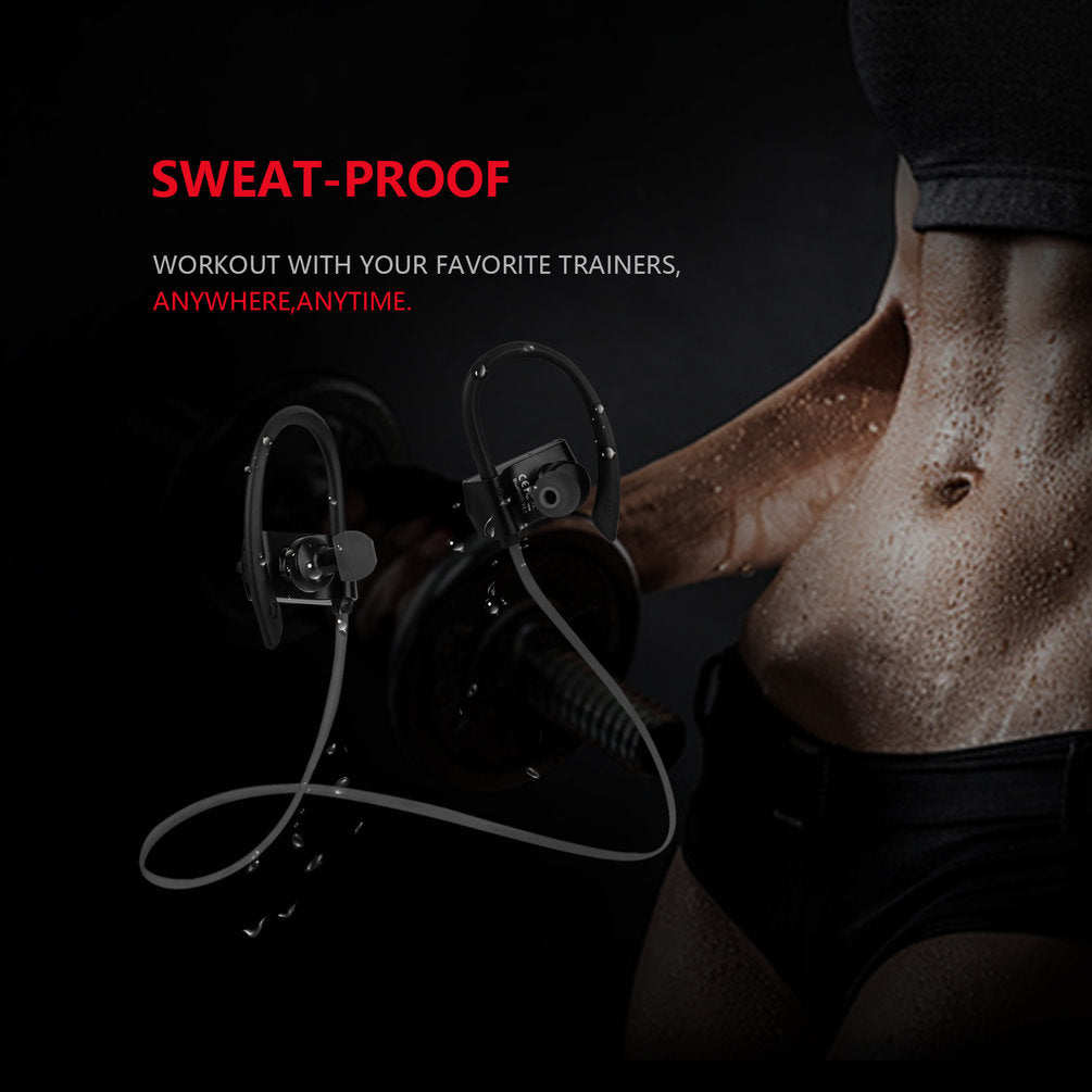 Black Bluetooth Wireless Sports Earphones F872