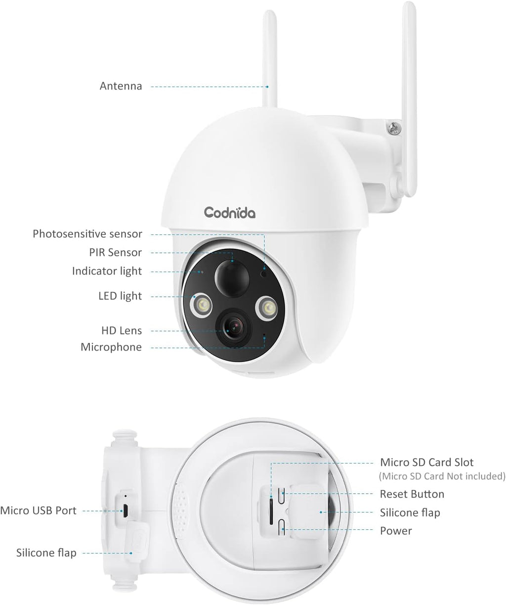 Wireless Outdoor Solar Security Camera with Night Vision Q7969