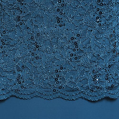 3/4 Sleeve Stretch Lace Bodice One Piece Dress E28079
