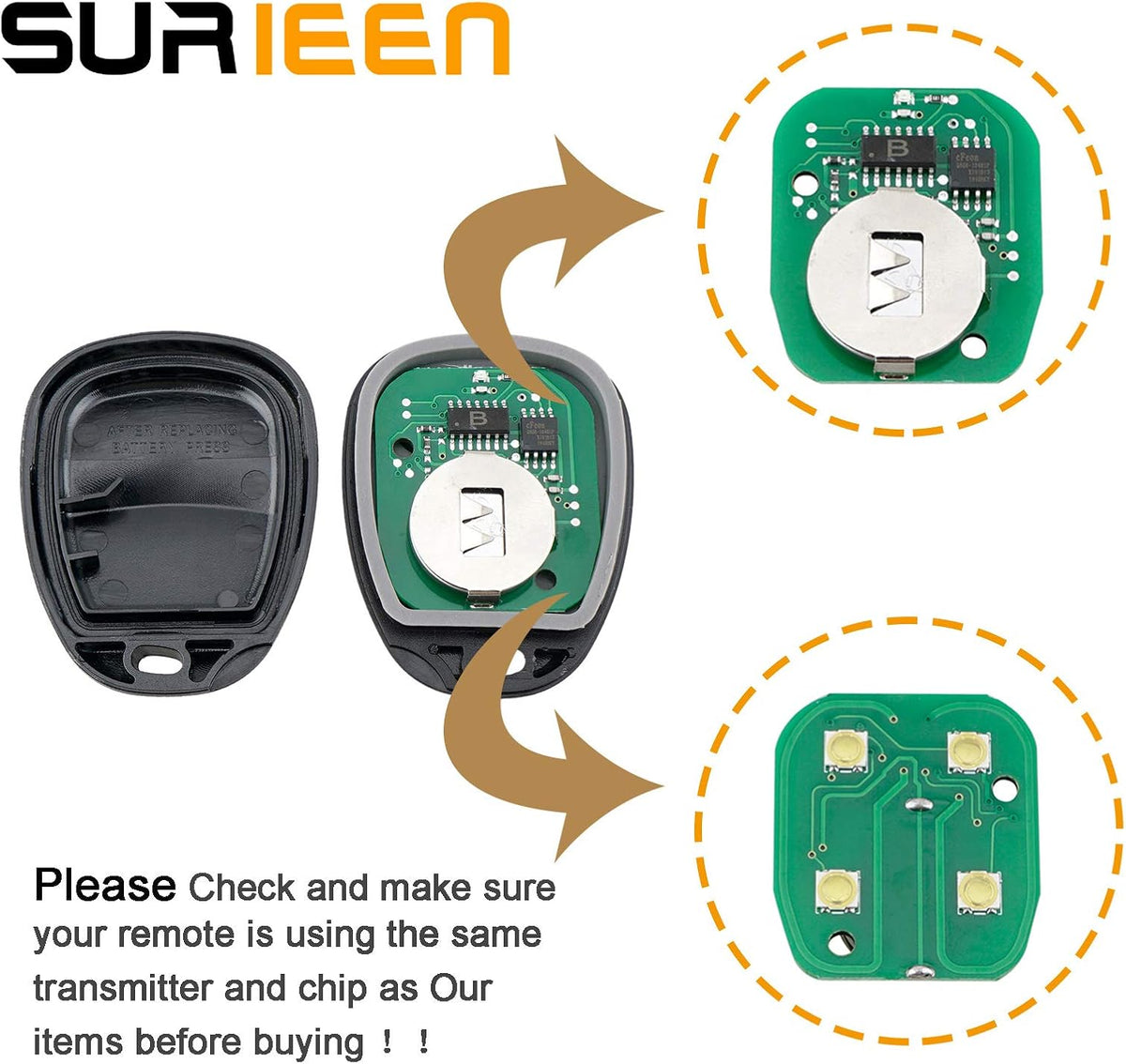 Keyless Entry Remote Control Replacement O574