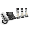 Silver/Black Corded/Cordless Phone with 3 Handsets X291
