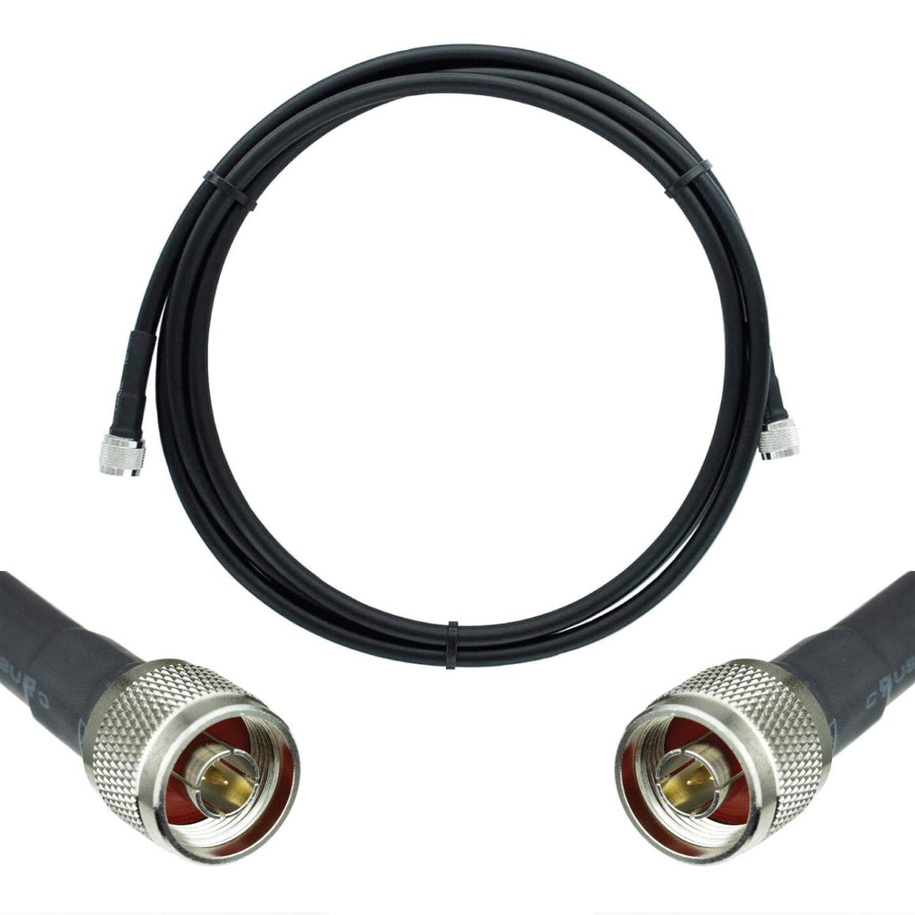 50-ohm N-Male to N-Male Black Coax Cable 60ft L91037